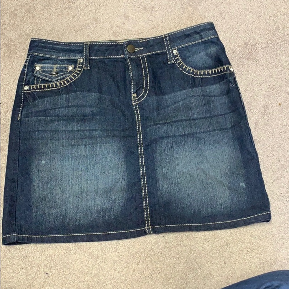 Mini jean skirt